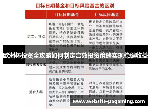 欧洲杯投资全攻略如何制定高效投资策略实现稳健收益