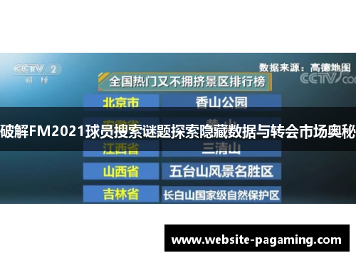 破解FM2021球员搜索谜题探索隐藏数据与转会市场奥秘 破解FM2021球员搜索谜题探索隐藏数据与转会市场奥秘
